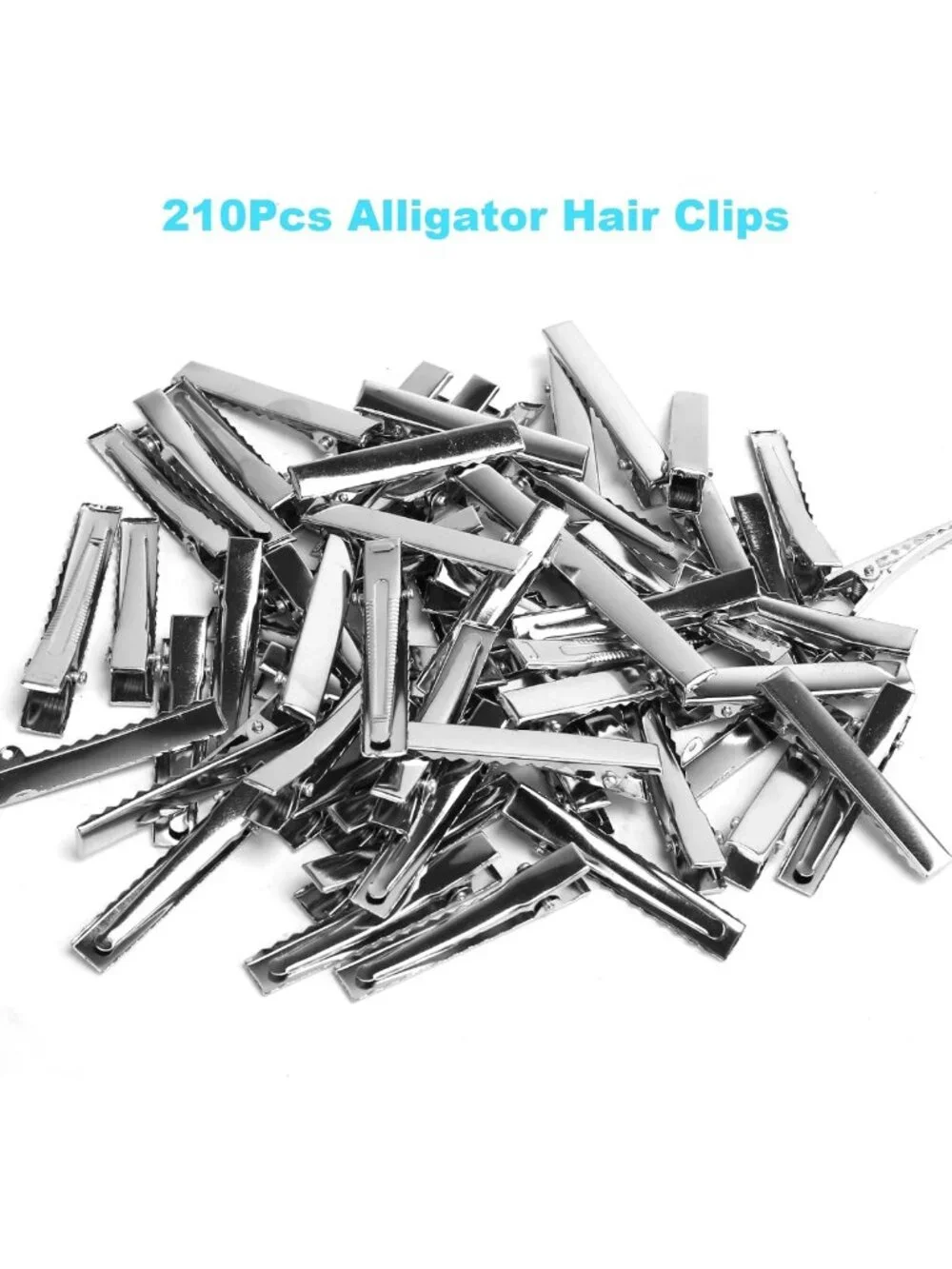 210 PCS Alligator Hair Clips - Metal Gator Clips for DIY Hair Bows & Crafts